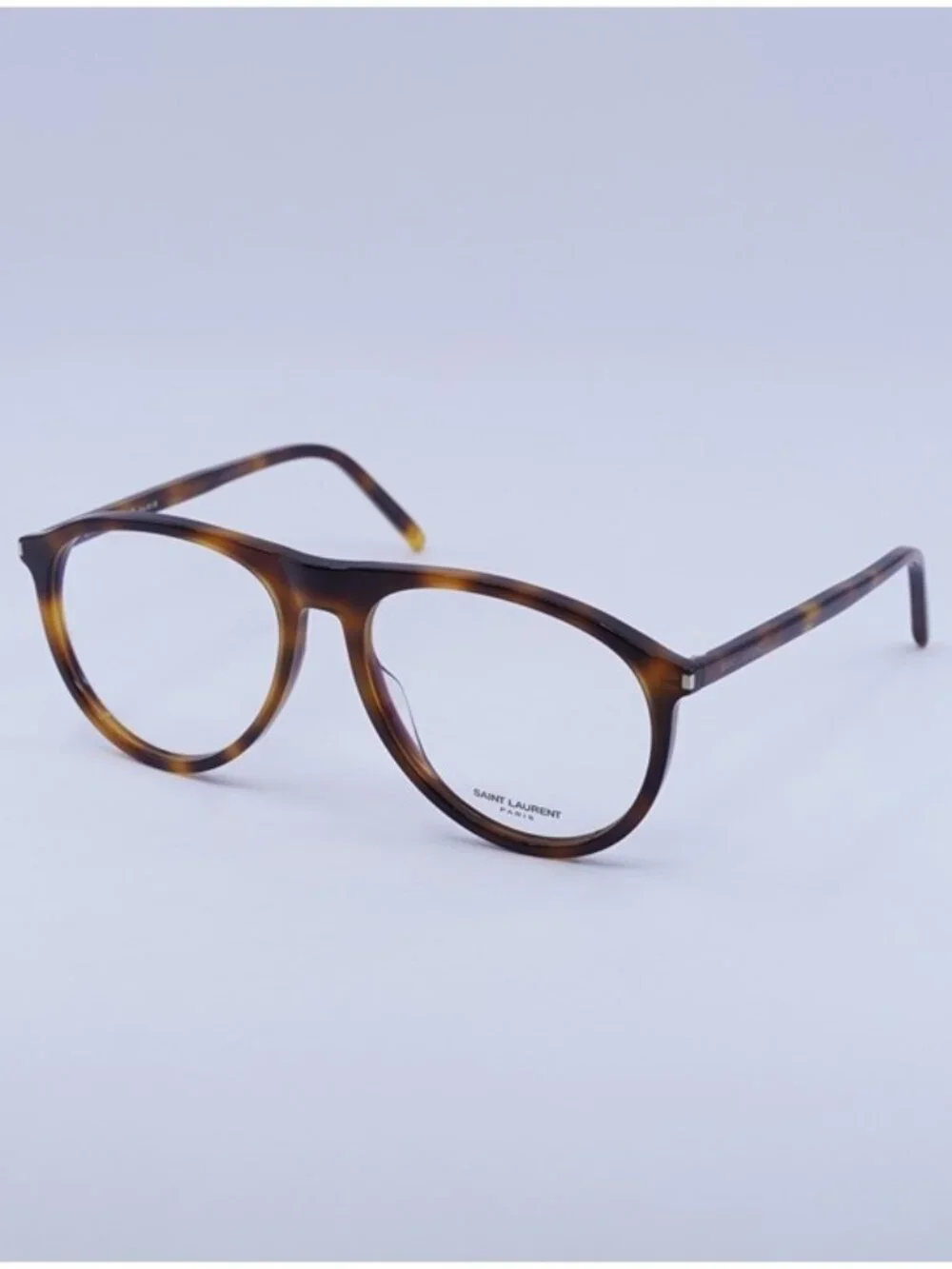 Saint Laurent SL667 002 Sunglasses Havana  Aviator Frame, Grey Lenses